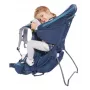 Nosidełko turystyczne Deuter Kid Comfort Pro, niebieskie, poliamid, maks. 22 kg, daszek przeciwsłoneczny, kieszeń boczna