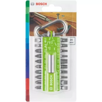 Bosch 21-częściowy zestaw końcówek wkrętakowych, Torx/Phillips/Pozidriv/Hex/Slotted (2607002823)