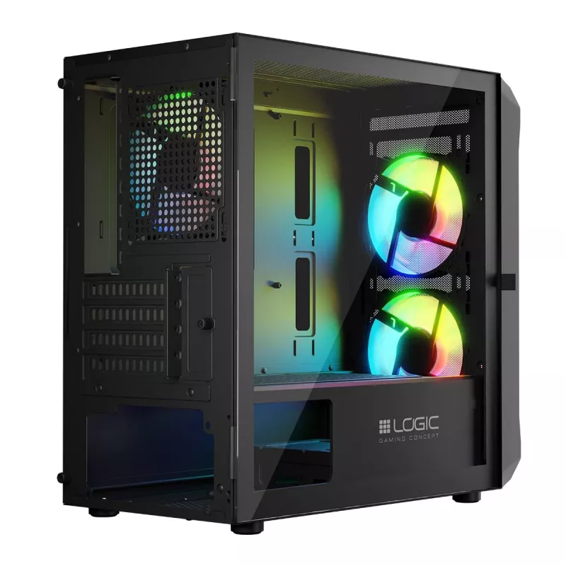 Obudowa komputerowa Logic Concept Portos Mini ARGB Micro ATX Czarna