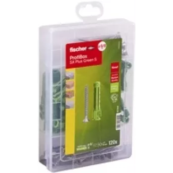 fischer ProfiBox - SX Plus Green S zestaw kołków i wkrętów Ø 4,5/5/6/8 mm x 30/40/55 (567898)