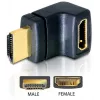 Złącze HDMI DeLOCK 65072 wtyk HDMI na gniazdo HDMI 90° do góry