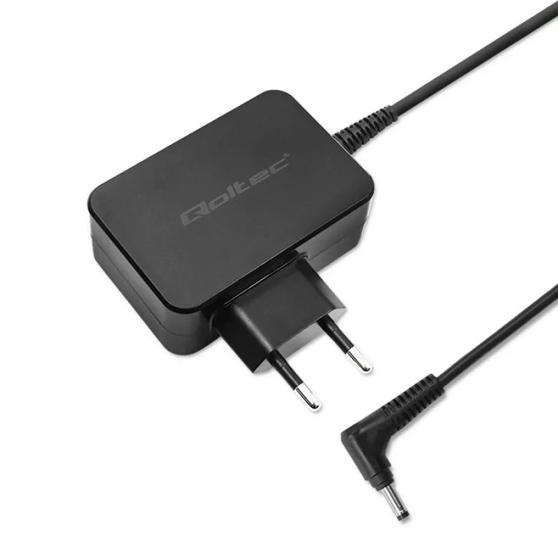 Qoltec 51026 zasilacz/przetwornica do użytku wewnątrz i na zewnątrz 65 W Czarny