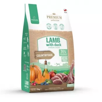 Sucha karma dla psa POKUSA Premium Selection Puppy jagnięcina z kaczką, 3 kg — junior, 30% białka, bezglutenowa