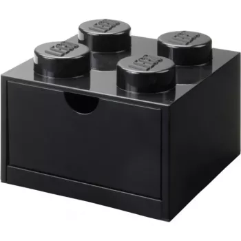 LEGO szuflada biurkowa 4, pudełko do przechowywania czarne, wypustki