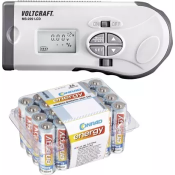 VOLTCRAFT Tester baterii MS-229 LCD + zestaw 24 baterii alkalicznych Conrad energy Mignon