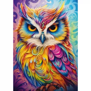 Puzzle 1000 elementów Schmidt Spiele 59782 — Sowa w papugiej sukience, puzzle, 1000 elementów