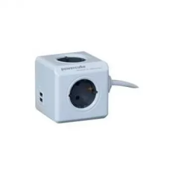 Przedłużacz Allocacoc 1406GY/DEEUPC 1.5m 4 gniazda AC szary biały