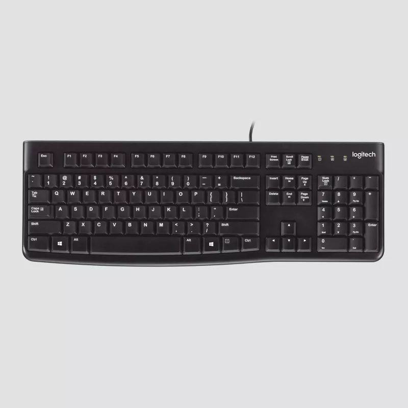 Logitech Desktop MK120 Combo, czarny, przewodowy, szwajcarski, 920-002504