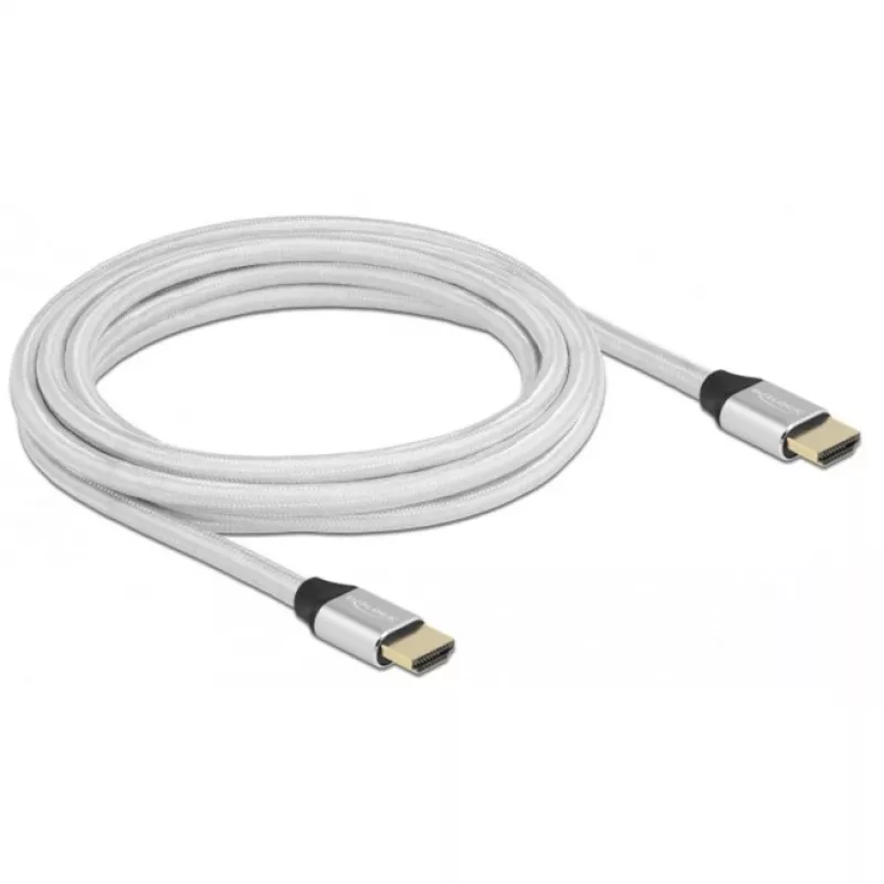 Kabel HDMI DeLOCK Ultra High Speed 48 Gb/s 8K 60 Hz srebrny 3 m