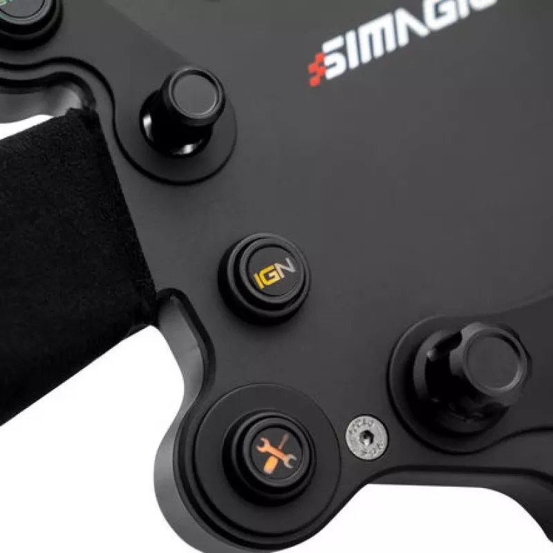Kierownica Simagic GTS Alcantara S202 — pokryta Alcantarą kierownica do wyścigów symulacyjnych, model S202