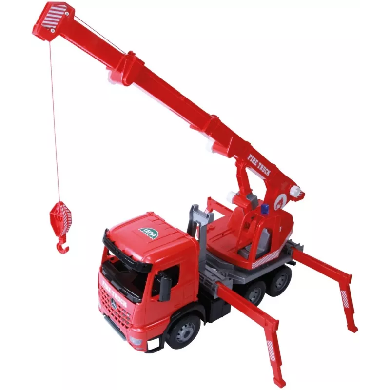 Mechaniczna zabawkowa ciężarówka z dźwigiem Lena 02175EC, 70 cm, pojedynczy brązowy wózek