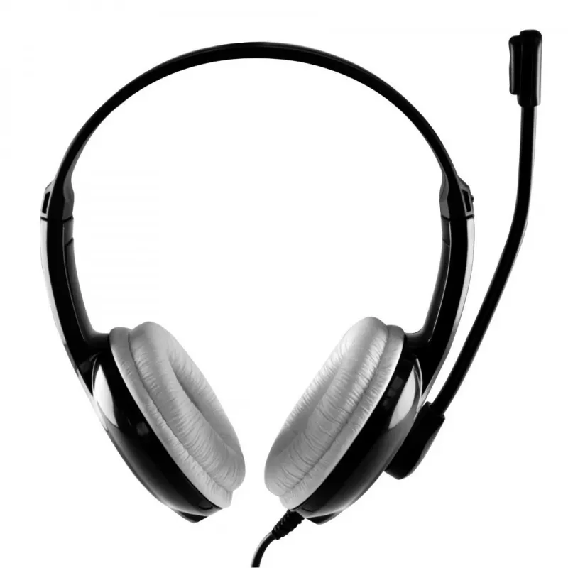 Słuchawki MEDIA-TECH MT3573 przewodowe binauralne składane z mikrofonem na wysięgniku, kabel 1,9 m, USB, czarne