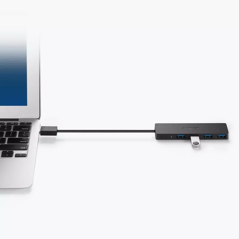 Koncentrator USB Anker Innovations A7516016 USB 3.2 Gen 1 Typ-A 5000 Mbit/s Czarny