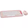 Logitech POP Icon Combo - Zestaw klawiatury i myszy - Bezprzewodowy - Bluetooth LE - QWERTY - US International - różany, ecru (920-013142)