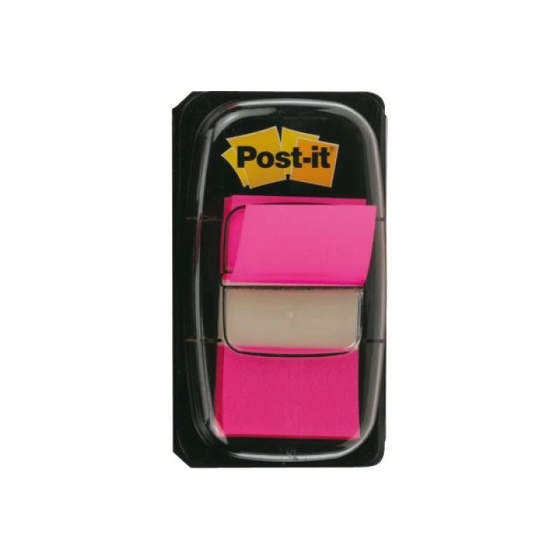 3M Post-it Index Różowy, wąski, 50 samoprzylepnych pasków, wymiary 25,4 x 43,2 mm, w jednorazowym dozowniku (I680-21)