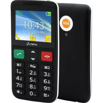 OLYMPIA Comfort Mobile Phone LUX Big-Button 2,4 Colour Display SOS Button Dual-SIM Kamera B Czarny (2229)