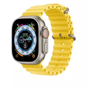 Opaska Apple MQED3ZM/A akcesoria do smartwatchy Żółty fluoroelastomer