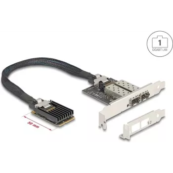 Karta sieciowa DELOCK Mini PCIe I/O 95281 z 2× SFP Gigabit LAN