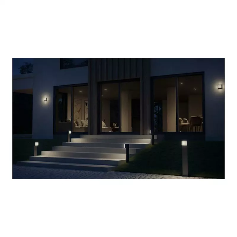 Lampa zewnętrzna ścienna Steinel L 845 SC, LED niewymienna 9 W, antracyt, aluminium/tworzywo sztuczne, 160°/5 m