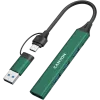 CANYON hub DS-02 4w1 USB-A/C Zielony