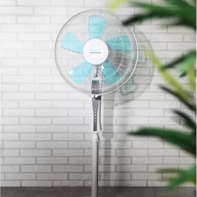 Cecotec EnergySilence 530 Power Connected | Wentylator stojący | Biały | Średnica 40 cm | Liczba prędkości 3 | Oscylacja | 50 W | Pilot zdalnego sterowania