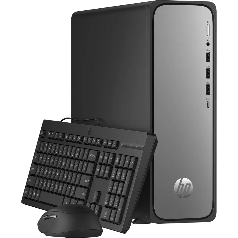 HP OmniDesk S03-0053ng - Komputer stacjonarny Slim - Core i5 i5-14400 / 2.5 GHz - RAM 16 GB - SSD 512 GB - NVMe - UHD Graphics 730 - Wi-Fi 6, Bluetooth, 1GbE - Wi-Fi: 802.11a/b/g/n/ac/ax, Bluetooth