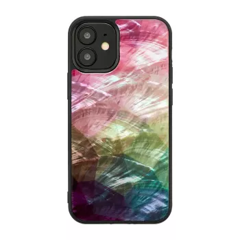 Etui ochronne iKins do Apple iPhone 12 mini — wzór kwiatów wodnych, czarny