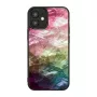 Etui ochronne iKins do Apple iPhone 12 mini — wzór kwiatów wodnych, czarny