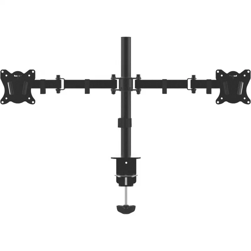 Dual monitor desk mount MONTIS Dual Monitor Mount Everest MT015, 13–27 inch, 2 arms, max 16 kg, VESA 75x75–100x100, Czarny