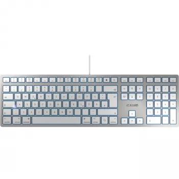 Klawiatura CHERRY KC 6000 cienki FOR MAC biurowa USB QWERTZ niemiecka srebrna