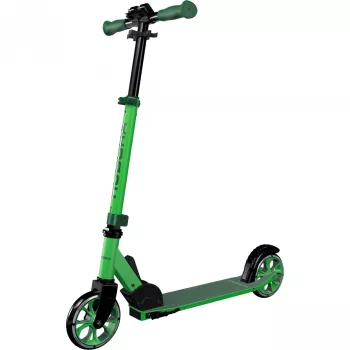 Hulajnoga Kick HUDORA UP 145 Junior — zielono-czarna, regulowana kierownica T, kółka 145 mm