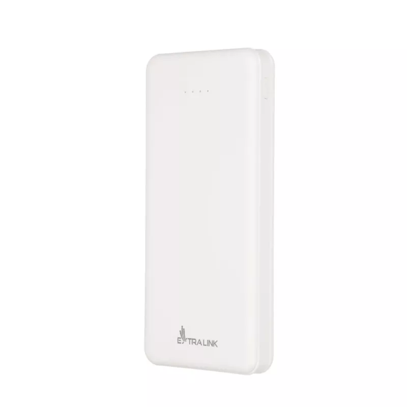 Powerbank Extralink EPB-078W 10000 mAh biały, USB-C, 10 W mocy wyjściowej, ładuje do 2 urządzeń