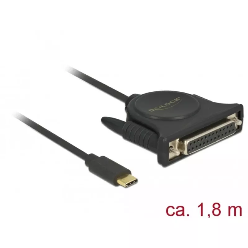 Kabel równoległy DeLOCK 62980 Czarny 1.8 m