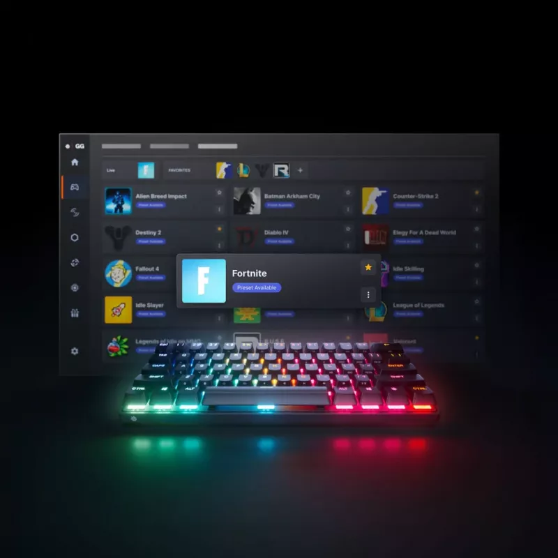 Mechaniczna miniaturowa klawiatura STEELSERIES Apex Pro Gen 3 Mini z przełącznikami RGB