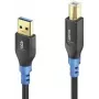 Kabel USB PureLink FI-U200-020 2 m USB A USB B Czarny Niebieski