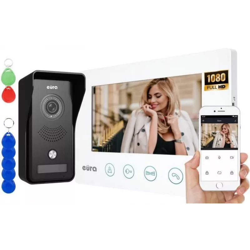VIDEO INTERCOM EURA VDP-42A3 GAMMA+ biały monitor TUYA