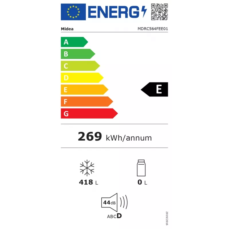 Zamrażarka skrzyniowa Midea MDRC564FEE01, 418 L, wolnostojąca, wysokość 82,5 cm, klasa energetyczna E