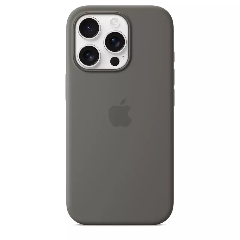 Apple iPhone 16 Pro Silikonowe etui z MagSafe - Kamienny Szary