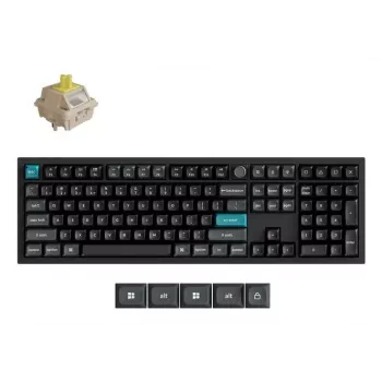 Mechaniczna klawiatura pełnowymiarowa Keychron Q6 Ultra 8K — USB, RF Wireless i Bluetooth, podświetlenie RGB, czarna