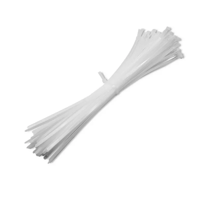 Zestaw organizerów do kabli QOLTEC 52236 — 100 sztuk, biały
