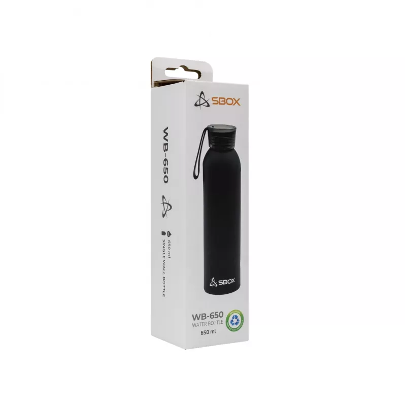 Butelka sportowa na wodę SBOX WB-650 650 ml, czarna