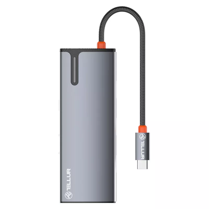 Hub USB-C Tellur TLL321061 z PD 3.0 100W, wyjściem HDMI i 3× portami USB 3.0