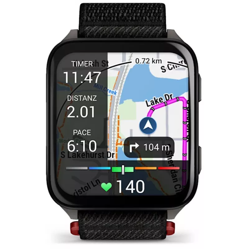 Smartwatch GARMIN Venu X1 — 2-calowy AMOLED, GPS/GLONASS/Galileo, 5 ATM, bateria 11 dni, czarny silikonowy pasek