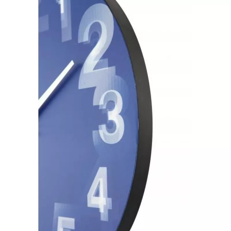 Zegar ścienny NeXtime 3077bl 3D, Ø39,5 cm, niebiesko-biały