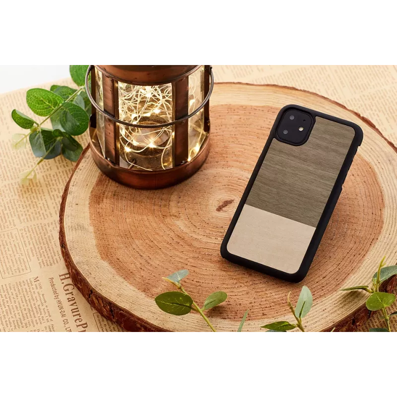 Etui na smartfona man and wood do iPhone 11 — czarne, ochronne etui