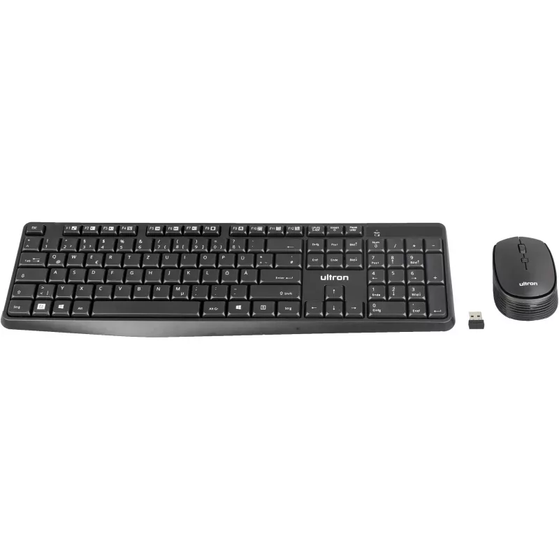 Ultron UMC300 zestaw klawiatura + mysz – RF Wireless niemiecki czarny (364180)