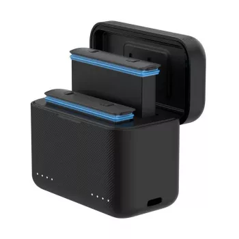 Ładowarka dwuslotowa z miejscem na karty do Insta360 X4 Telesin S0-BCG-07-TIS