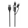 Kabel Ansmann USB do 3w1 120cm czarny Micro-USB B