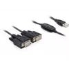 Kabel szeregowy DeLOCK 2x RS232/USB 2.0 czarny 61886