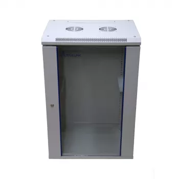Szafa rack wisząca Extralink Rackmount 18U 600x600 szara zamek na klucz